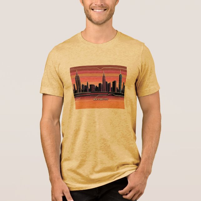New York City Skyline Tri-Blend Shirt (Front)