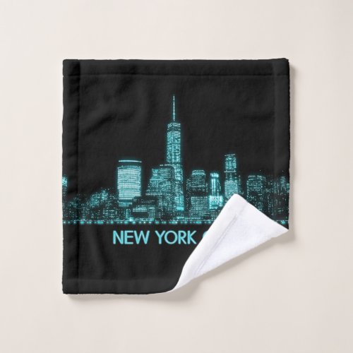 New York City Skyline Wash Cloth