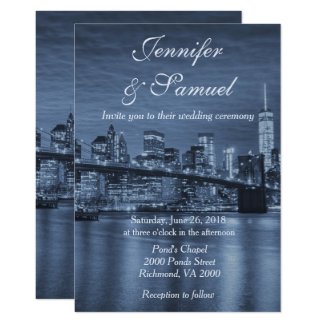 New York City Skyline Wedding Invitation