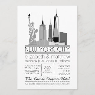 New York City Skyline Wedding Invitation