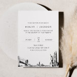 New York City Skyline Wedding Invite with Photo<br><div class="desc">The Skyline Collection is a stunning assortment of meticulously sketched city skylines that capture the essence of iconic urban landscapes. Perfectly suited for metropolitan weddings or destination weddings alike,  this collection embodies the timeless charm of cityscapes and brings an elegant touch to your special day.</div>