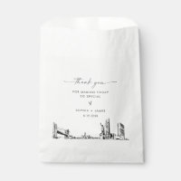 New York City Skyline Wedding Thank You Favor Bags