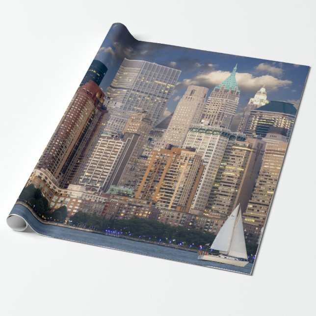 New York city skyline Wrapping Paper (Unrolled)