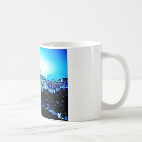 New York City Skyscrapers at Night Coffee Mug