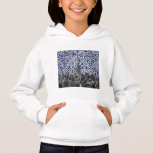 New York City Skyscrapers Meet Portuguese Tiles Hoodie