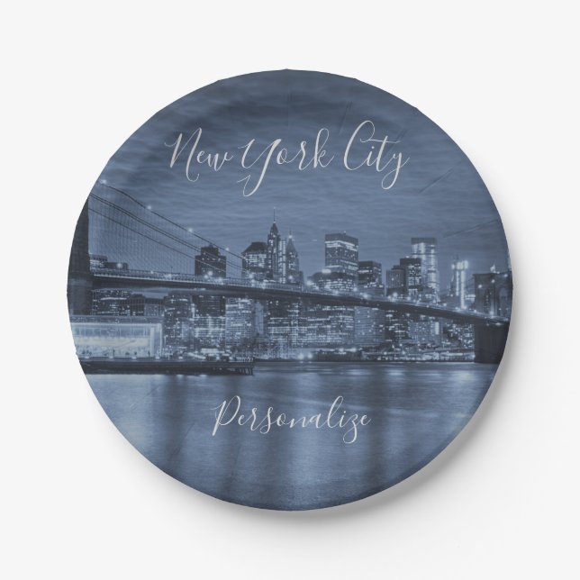 New York City Skyscrapers Paper Plates (Front)