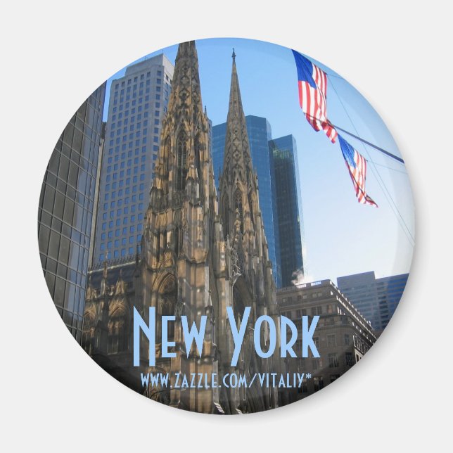New York City St. Patrick's Cathedral magnet (Front)