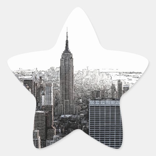 New York City Star Sticker