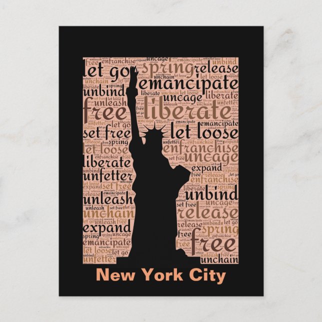 New York City Statue of Liberty Postcard (Front)
