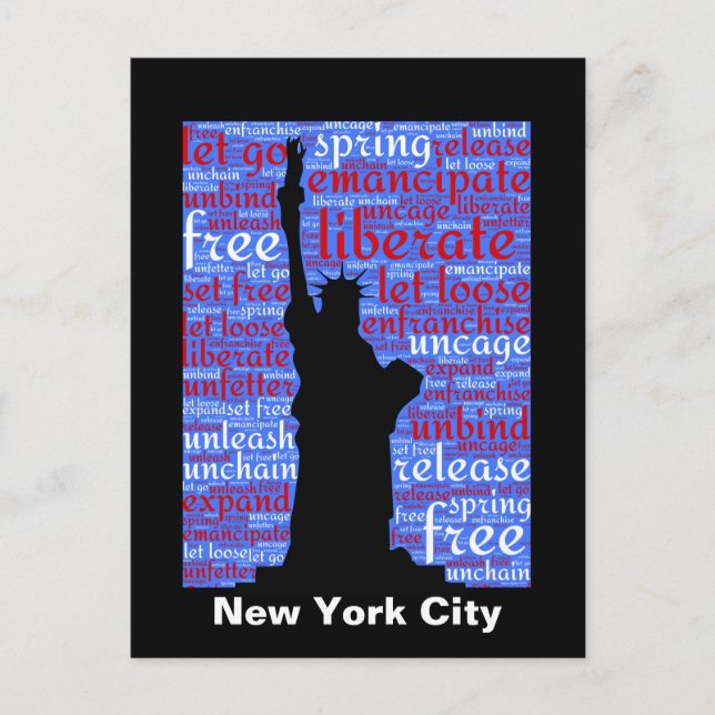 New York City Statue of Liberty Postcard (Front)
