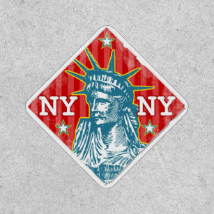 New York City Statue of Liberty Retro NY Travel Patch