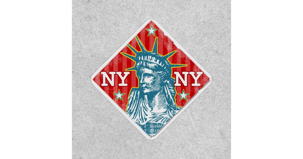 New York City Statue of Liberty Retro NY Travel Patch | Zazzle