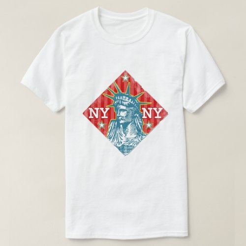 New York City Statue of Liberty Retro NY Travel T_Shirt