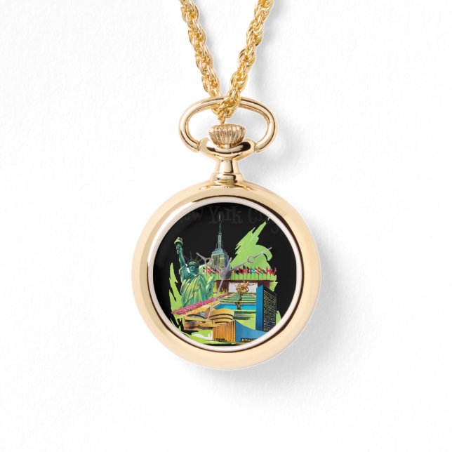 New York City statue of liberty Travel Art Watch (Front)