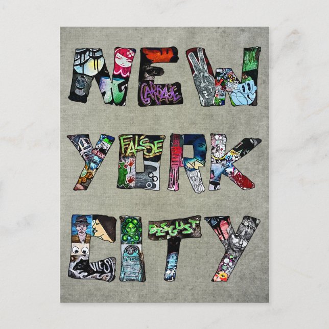 New York City Street Art Postcard (Front)