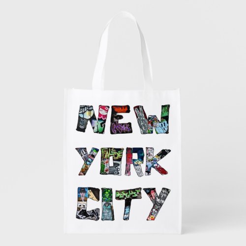 New York City Street Art Reusable Grocery Bag