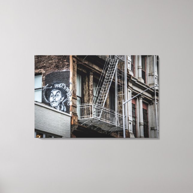 New York City Street Graffiti Photo Canvas Print (Front)