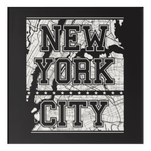 New York City Street Map Acrylic Print