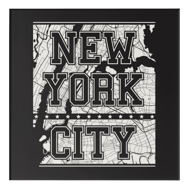 New York City | Street Map Acrylic Print (Front)
