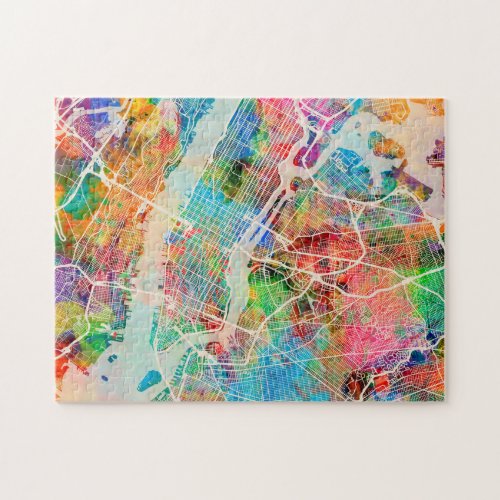 New York City Street Map Jigsaw Puzzle