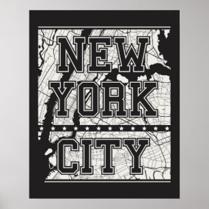 New York City   Street Map Poster