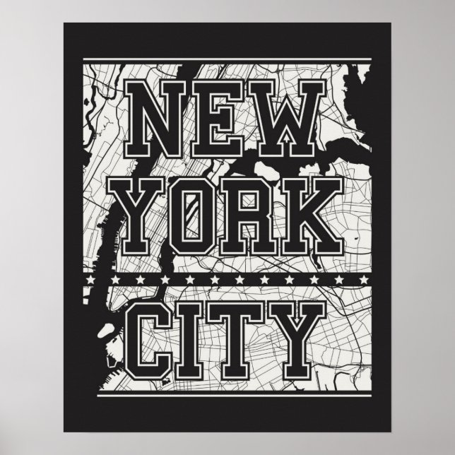 New York City | Street Map Poster (Front)