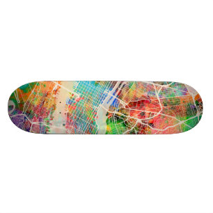New York City Street Map Skateboard Deck
