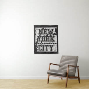 New York City Street Map Tapestry
