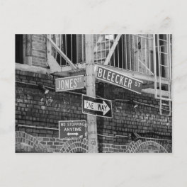 New York City Street Signs Postcard