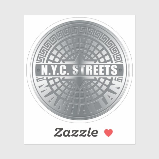 New York City Streets Manhattan Sticker (Sheet)