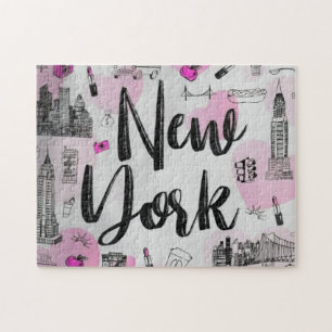 New York City Style Design Jigsaw Puzzle