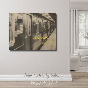 New York City Subway Wood Wall Art
