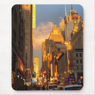 New York City Sunset Midtown Theater District NYC Mouse Pad