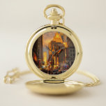New York City Sunset Midtown Theatre District NYC Pocket Watch<br><div class="desc">Pocket watch design features an original photograph of a golden sunset in midtown Manhattan,  NYC.

Don't see what you're looking for? Need help with customization? Click "contact this designer" to have something created just for you!</div>