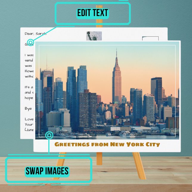 New York City Sunset Postcard (Please enjoy our New York City postcard)