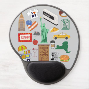 New York City Symbols Gel Mouse Pad