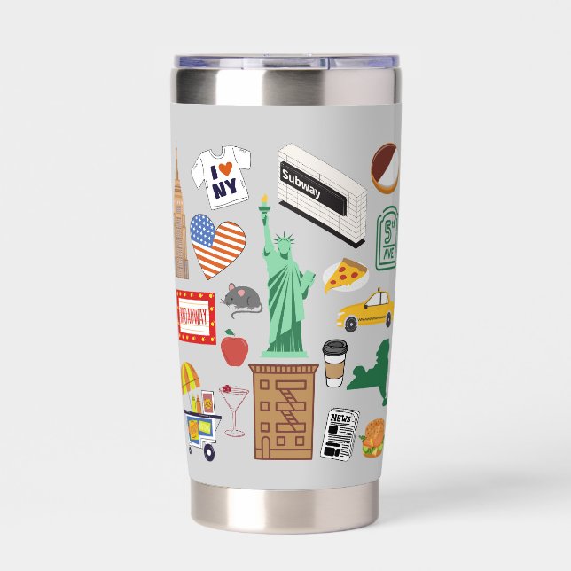 New York City Symbols Insulated Tumbler (Front)
