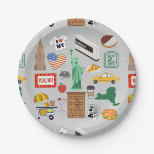 New York City Symbols Paper Plates