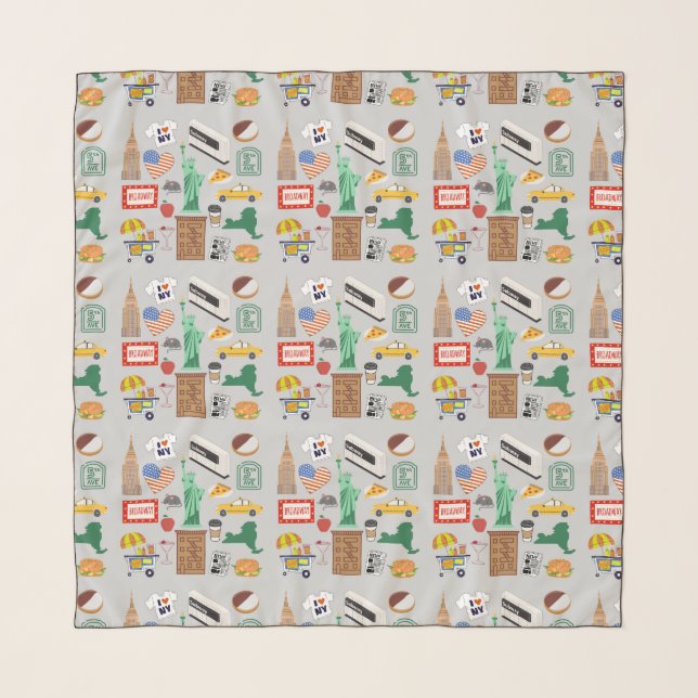 New York City Symbols Scarf (Front)