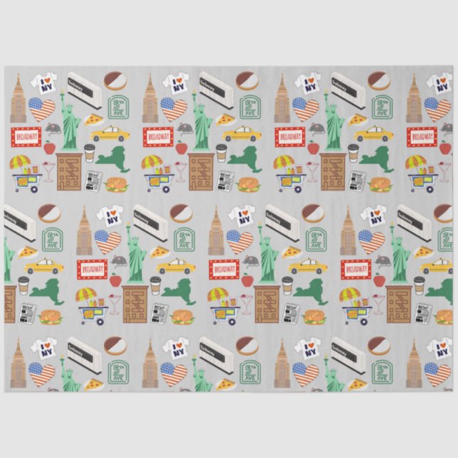 New York City Symbols Tissue Paper (Front)