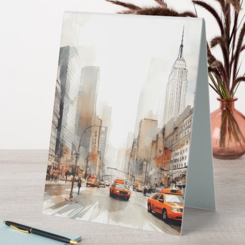 New York City Table Tent Sign