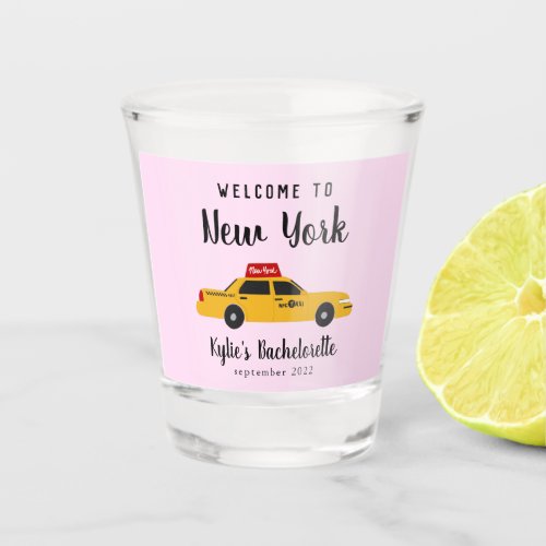 New York City Taxi Bachelorette Party Shot Glass