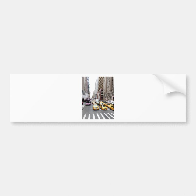 New York City Taxis Bumper Sticker (Front)
