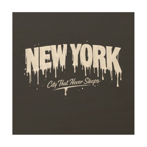 New York City That Never Sleeps Wood Wall Art