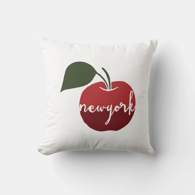 New York city | The Big Apple Throw Pillow (Front)