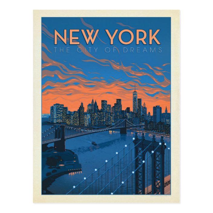 New York City The City Of Dreams Postcard Zazzle Com