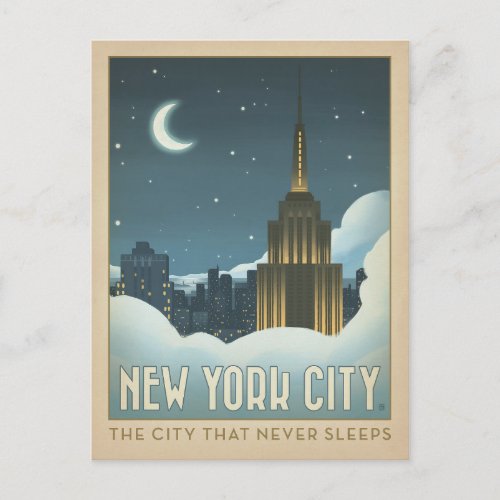 New York City  The City That Never Sleeps Postcard