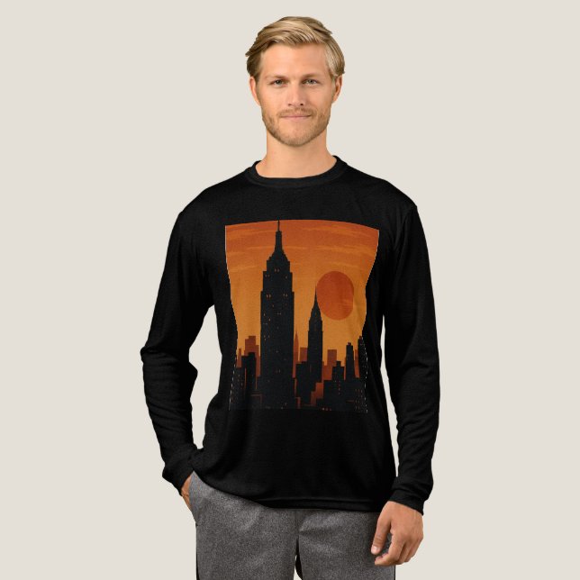 New york city theme Tri-Blend shirt (Full Front)