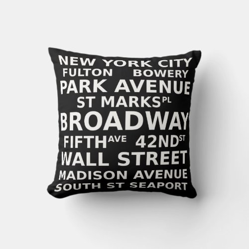 New York City Throw Pillow