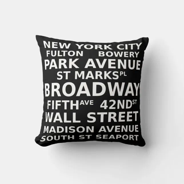New York City Throw Pillow Zazzle